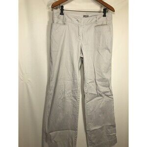 J Jill Tan Straight Fit Slim Boyfriend Stretch Sz 10 Cotton Pants RN 97641